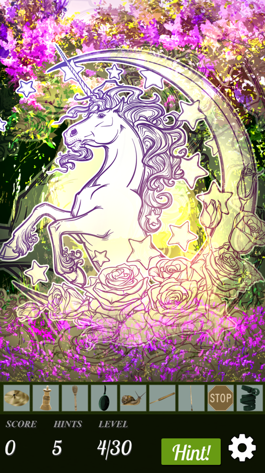 #1. Hidden Object - Unicorns Illustrated (iOS) 由: Difference Games