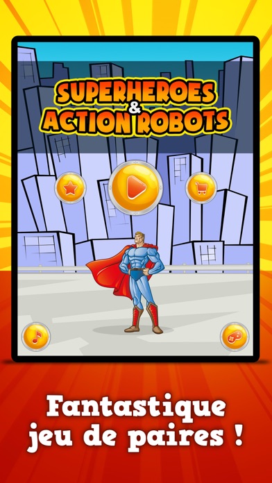 Screenshot #1 pour Super-héros et Robots : Jeux de mémoire