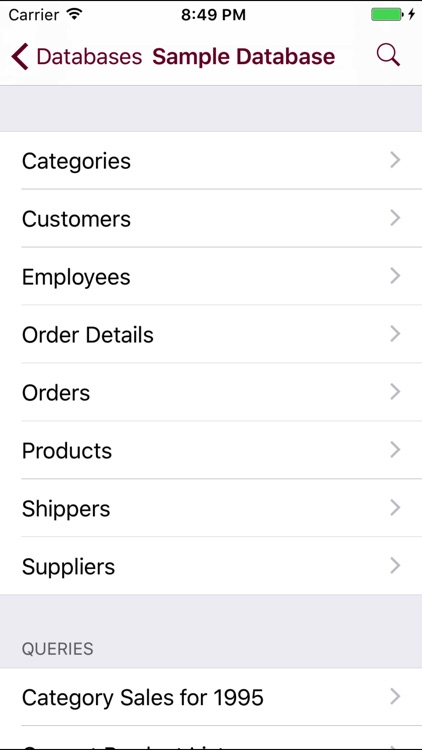 MySQL Mobile Database Client