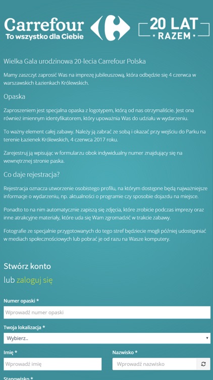 Carrefour - 20 lat razem!