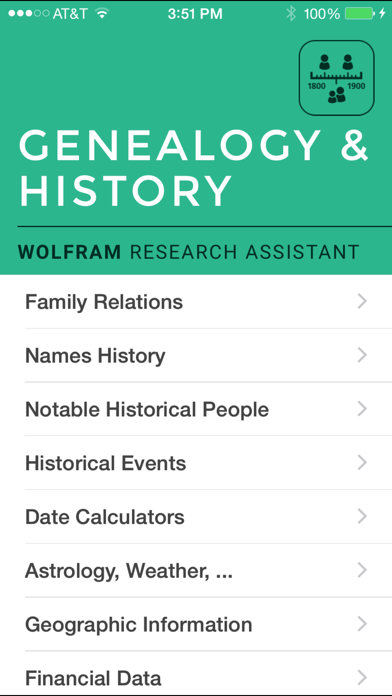 Screenshot #1 pour Wolfram Genealogy & History Research Assistant