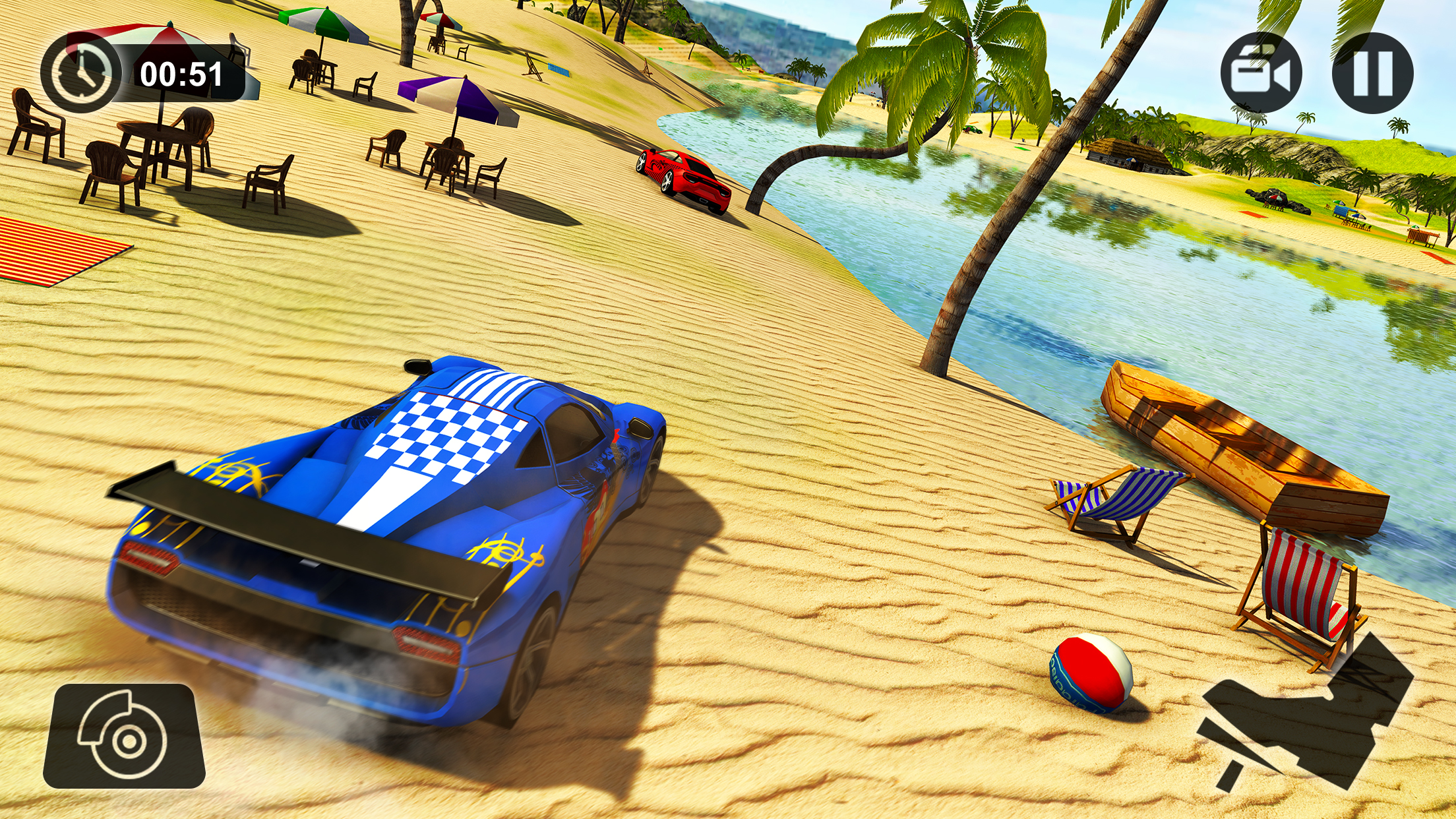 Floating Water Car Driving - Beach Surfing Racing