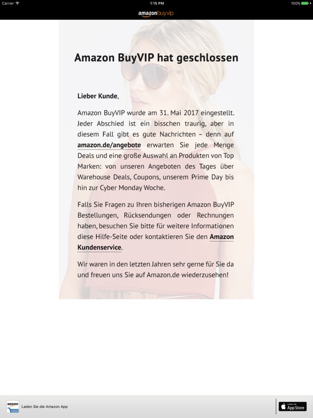 Amazon BuyVIP on the App Store