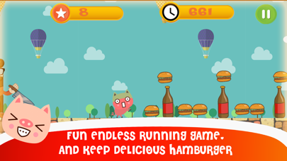 Pig Run Away - ハンバーガー 土地 に ニンジャ 豚 走るのおすすめ画像1