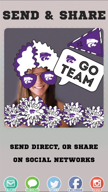 Kansas State Wildcats Selfie Stickers screenshot-3