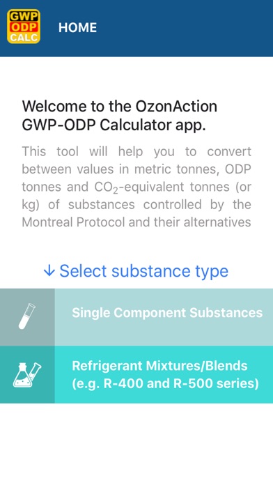 GWP-ODP Calculator screenshot 3