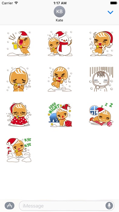 Gingerbread Man in Xmas Emoji screenshot 3