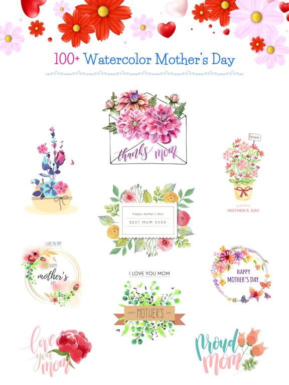 Screenshot #4 pour Watercolor Mother's Day Pack