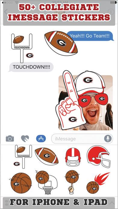 Georgia Bulldogs Stickers PLUS for iMessageのおすすめ画像1