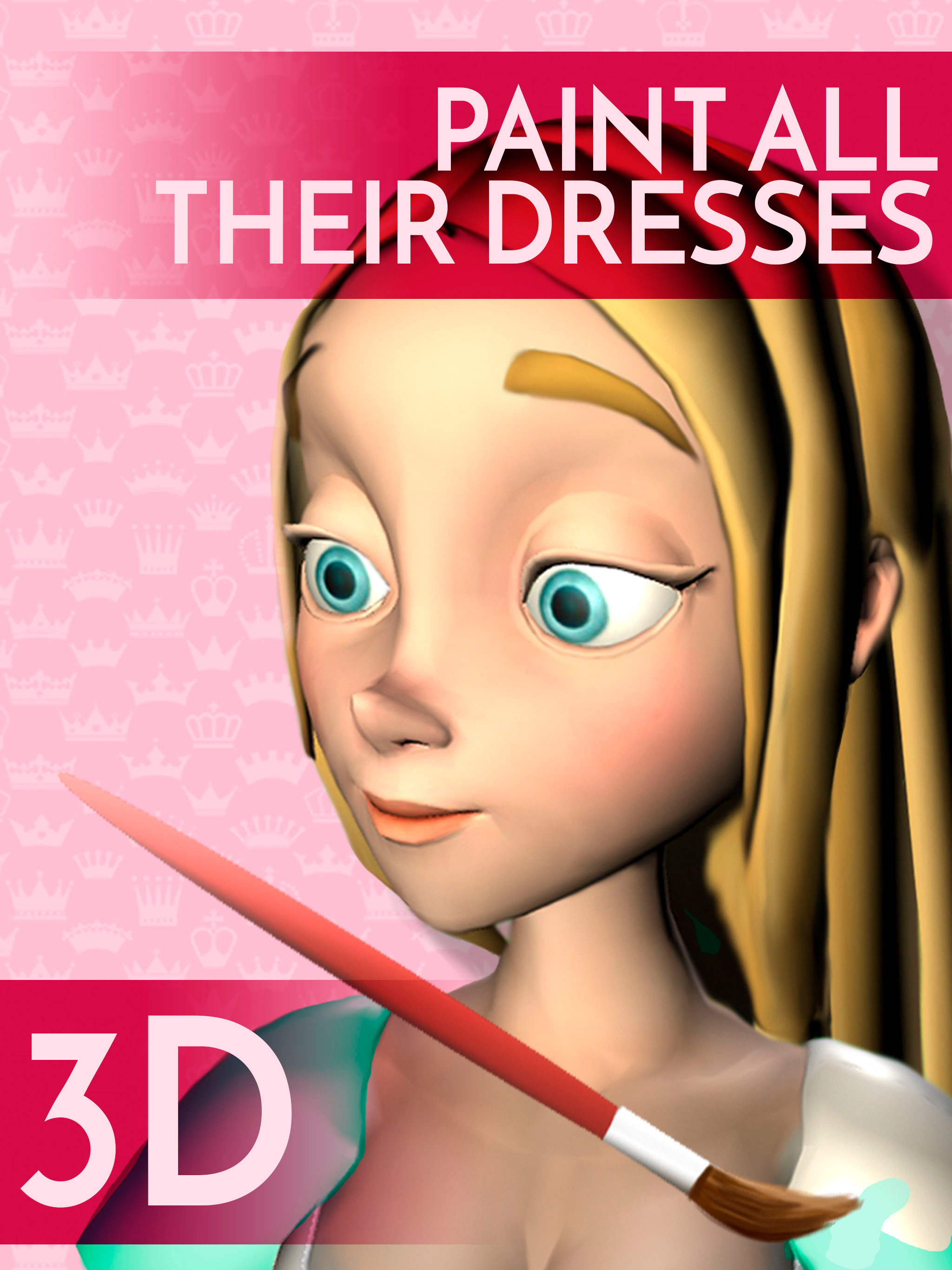Princesses 3D Coloring book - Painting game