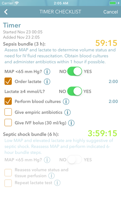 Sepsis Timer screenshot 3