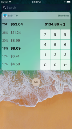 Easy Tip Widget screenshot 1