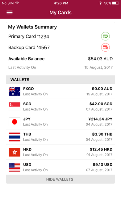 FXgo Multicurrency Travel Card screenshot 2