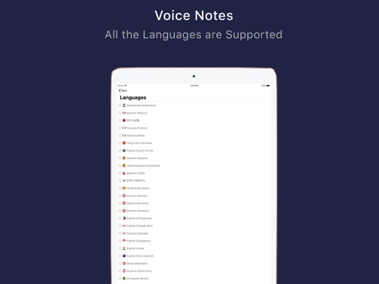 Voice Dictation for Notes iPad app afbeelding 4