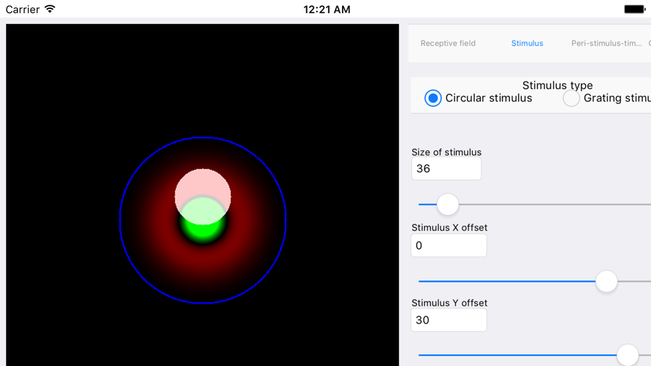 #2. Neuron model RF-PSTH (iOS) By: Mantas Puociauskas