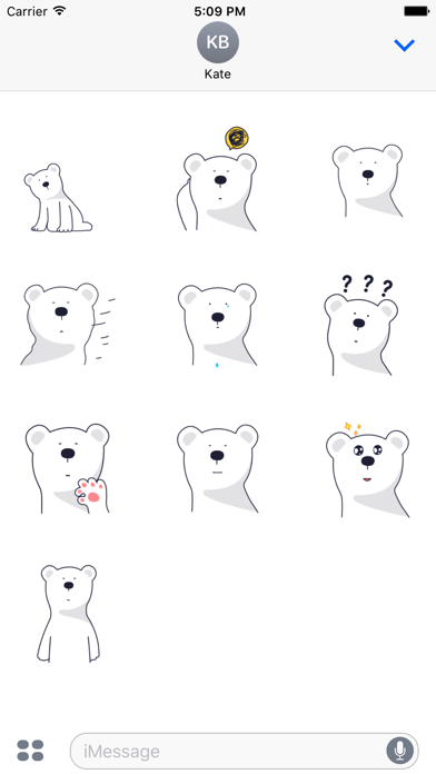 Screenshot #2 pour Polar Bear Animated Stickers