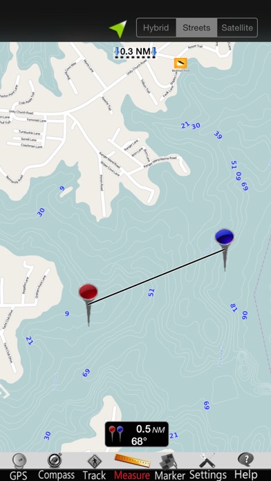 Lake Norman GPS Nautical Chart Screenshot