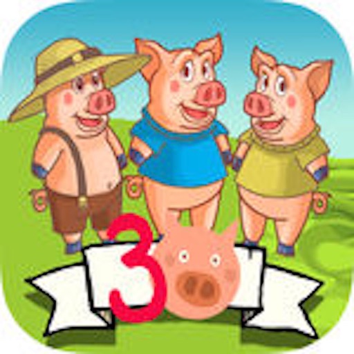 Interactive three little pigs icon