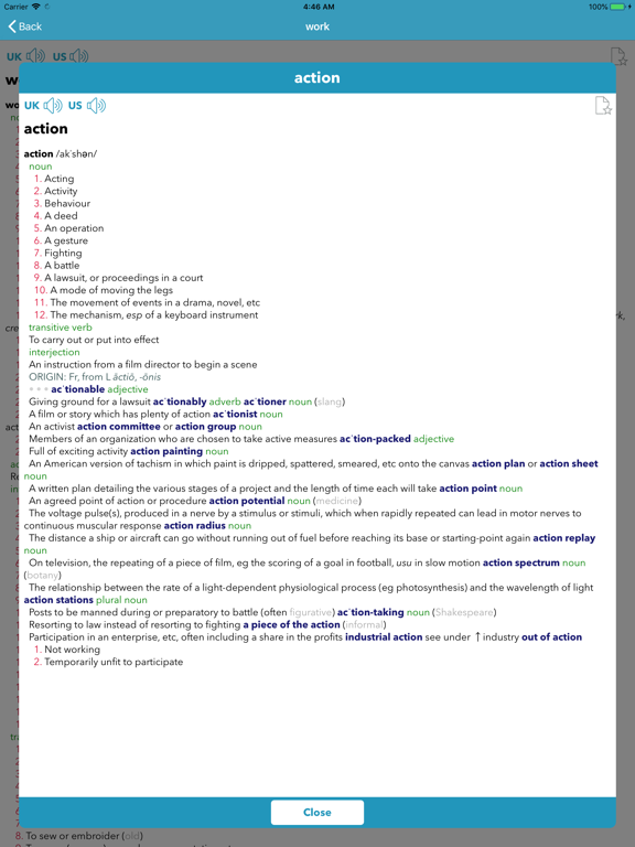 CDICT - Chambers Dictionary iPad screenshot
