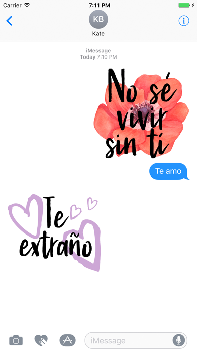 Screenshot #1 pour Despacito Spanish Love Stickers