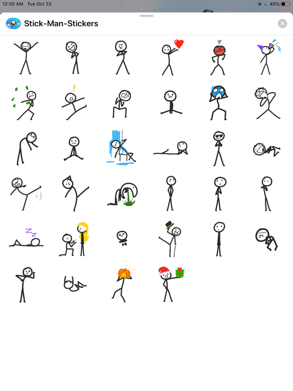 Screenshot #4 pour Stick Man Stickers Pack