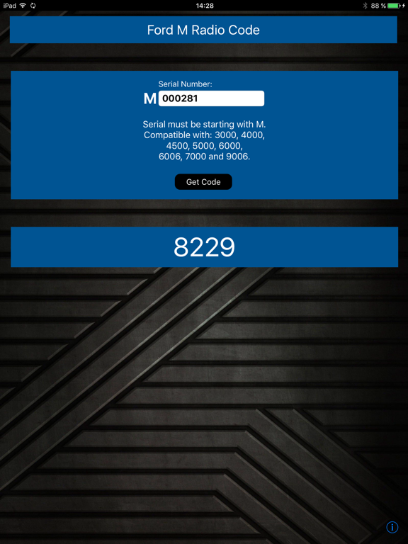 Screenshot #4 pour Ford M Radio Code Generator