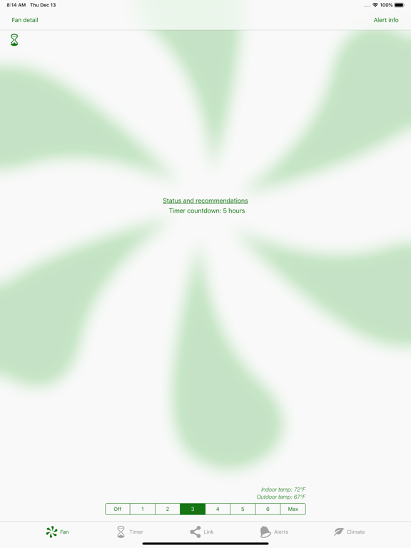 Airscape WH Fan Controller iPad screenshot 1 - Lifestyle app