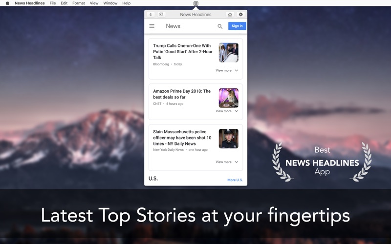 Screenshot #1 for App for Google: News Headlines