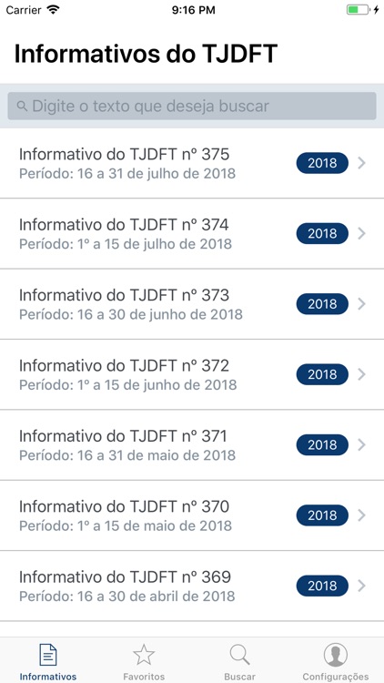Informativos do TJDFT
