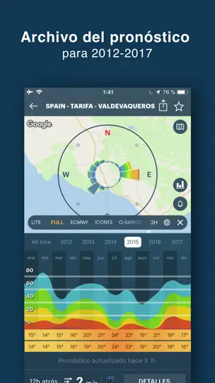 Captura de pantalla de WINDY PRO: Viento Y Olas en iPhone 4