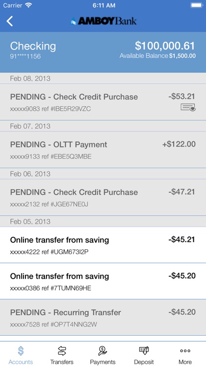 Amboy Bank's Mobile Banking screenshot-3