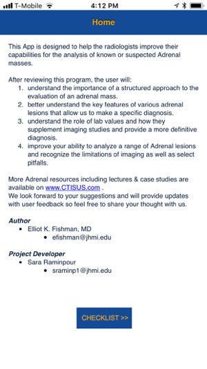 CTisus Adrenal Mass Checklist