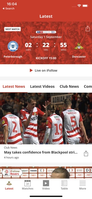 Doncaster Rovers Official App(圖1)-速報App