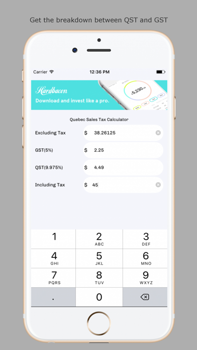 Quebec Sales Tax Calculator screenshot 2