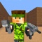 In Pixel Block Gun you can use many types of weapons to shoot monsters or play the Police/Terrorist game with players