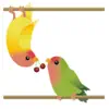 Cute Birds And Love Sticker delete, cancel