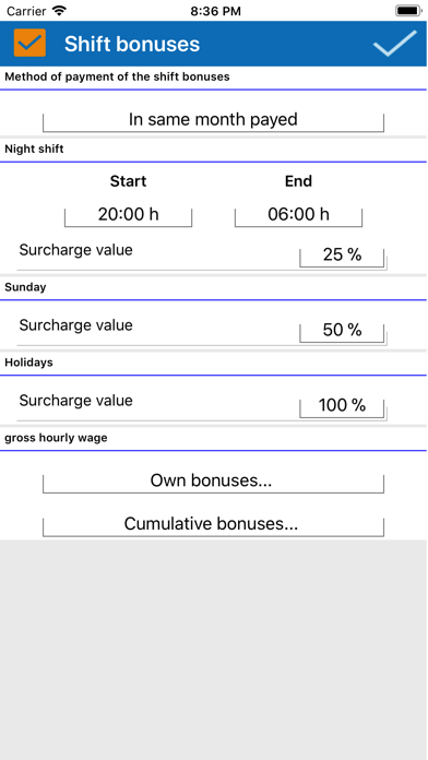 Shift Wage Planer Screenshot