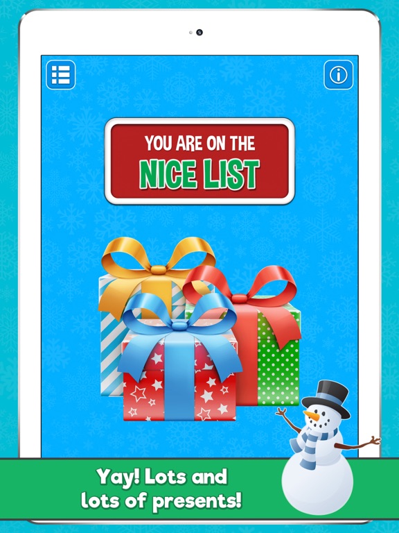 Santa's Naughty or Nice List iPad screenshot 3 - Entertainment app