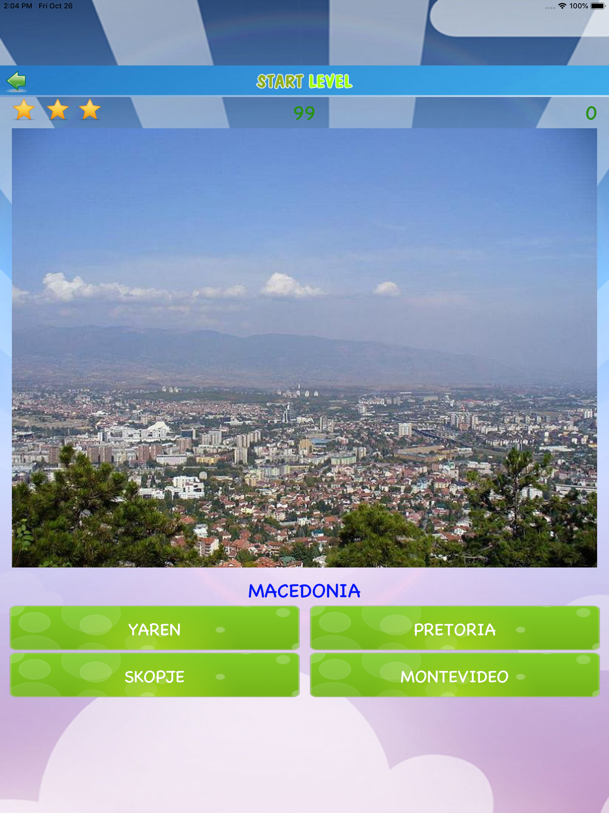 Capital quiz with photo