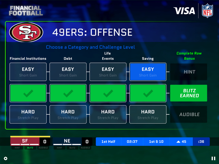 Visa Financial Football