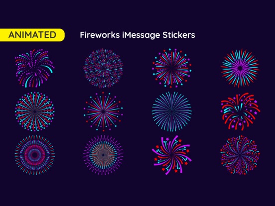 Screenshot #6 pour Animated Fireworks Stickers