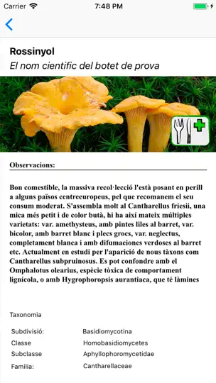 Captura de pantalla de La Boletpèdia en iPhone 4