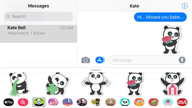 Pandamoji iMessage Sticker App