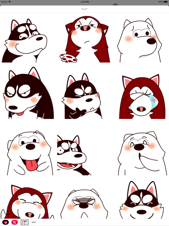 Dog Crew Animated Stickers iPad screenshot 2 - Stickers app