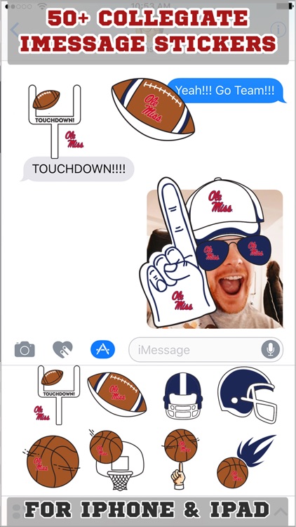 Ole Miss Rebels Stickers PLUS for iMessage