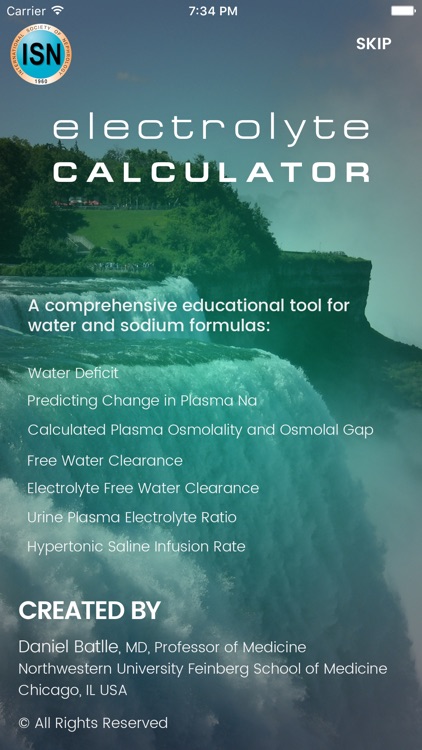 Water and Sodium Formulas
