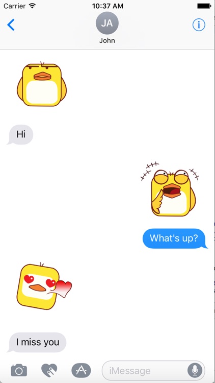 Ducky Ducky - Duck Emoji GIF screenshot-3