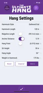 Hammock Hang Calculator screenshot #3 for iPhone