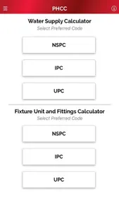 PHCC Water Supply Calculator screenshot #1 for iPhone