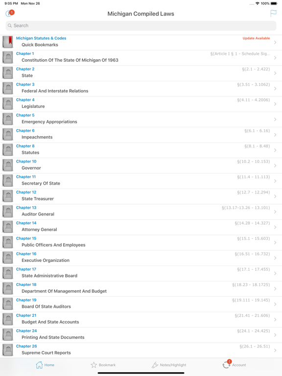 Screenshot #4 pour MI Code, Michigan Laws MCL